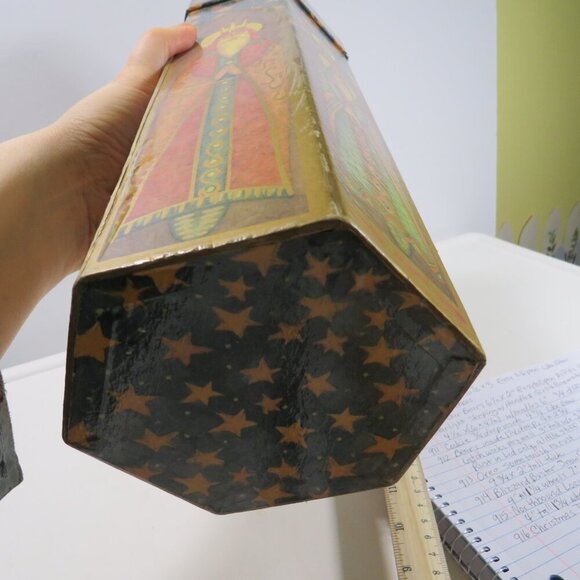 Stars & Saints Wine Box (or tall box) 13" tall Christmas holiday giftable - Picture 5 of 8